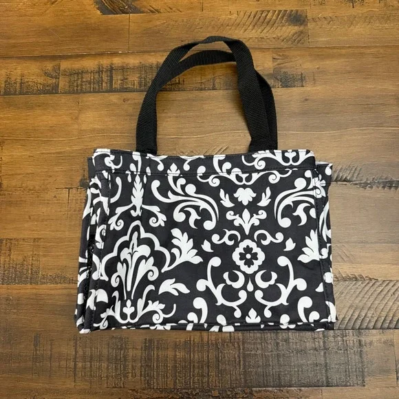 Thirty One Black‎ Parisian Tote with "S" - Picture 2 of 3